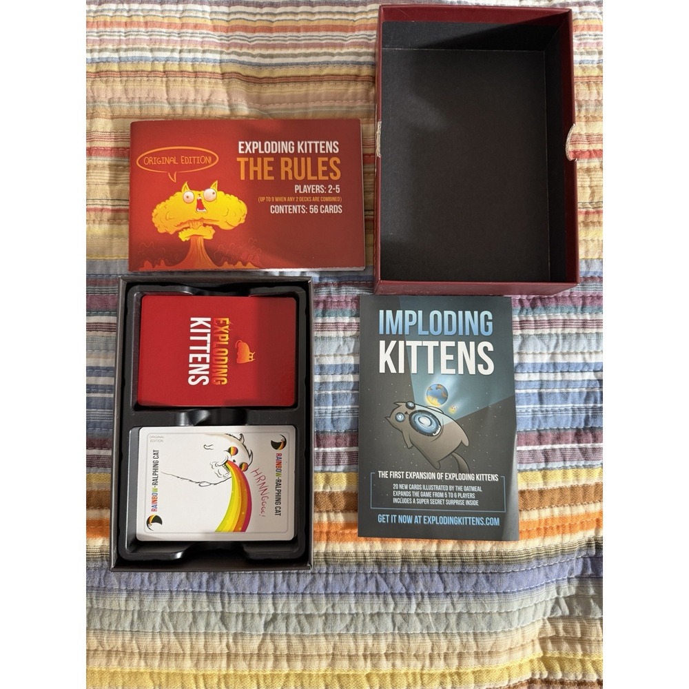 Exploding Kittens Card Game Original Edition Complete Game -NEW Open Box - Picture 3 of 4